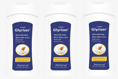 

Elegant GLYRIZER SMOOTHENING RICH SKIN CARE BODY LOTION PACK OF 3*100 ML(300 ml)