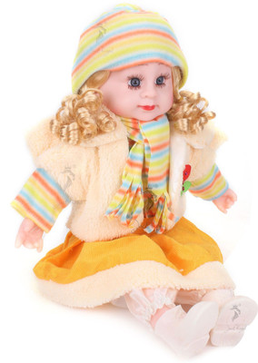 

Stylo Stuffed Soft Plush Toy Girl Doll Singing Yellow Doll ( the desing of the dress may vary as per availability)(Yellow)