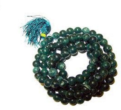 Jaipur Gemstone Natural Emerald Mala Panna stone beads Wood Chain