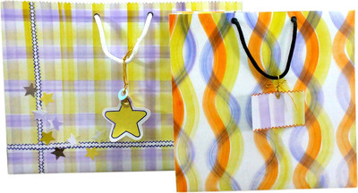 

Dushaalaa Printed Party Bag(Yellow, Orange, Purple, Pack of 2)