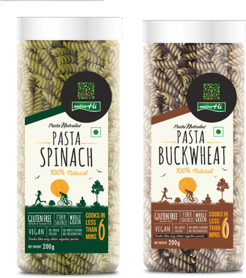 

NutraHi Spinach free pasta + Buckwheat Gluten free pasta (Combo) Pasta(Pack of 2, 400 g)