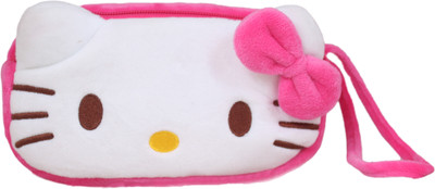 

Tickles Cartoon Dog Art Polyester Pencil Box(Set of 1, Pink)
