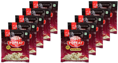 

PopEat Butter Delight(Pack of 10 X 90 Grms)-58 Butter Delight Popcorn(900 g, Pack of 10)