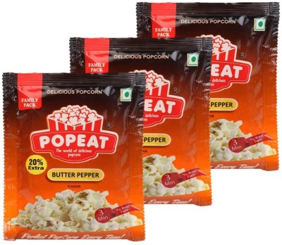 

PopEat Butter Pepper(Pack of 3 X 90 Grms)-25 Butter Pepper Popcorn(270 g, Pack of 3)