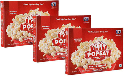 

PopEat Butter Delight(Pack of 3 X 60 Grms)-30 Butter Delight Popcorn(180 g, Pack of 3)