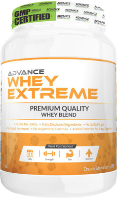 

Advance Nutratech Extreme Whey Protein(1000 g, Creamy Strawberry)