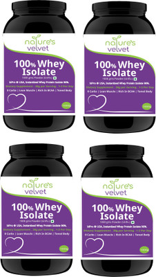 

Natures Velvet Lifecare Whey Isolate Protein Powder BiPro (1000gms) Unflavoured All Natural - Pack of 4 Whey Protein(4 kg, unflavour)