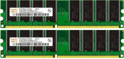 

Hynix 400 (1 gb ddr1 ) DDR 1 GB (Dual Channel) PC (1 gb ddr1 400)