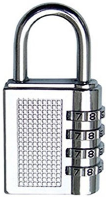 ZIGLY 4-Digit Safe PIN Hand Bag Shaped Combination Lock Safety Lock(Silver)