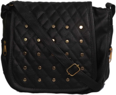 

Lizzu collection Women Casual Black PU Sling Bag