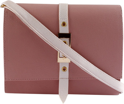 

Kojar Women Casual Pink Leatherette Sling Bag