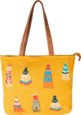 

Chumbak Women Casual Yellow Jute Shoulder Bag