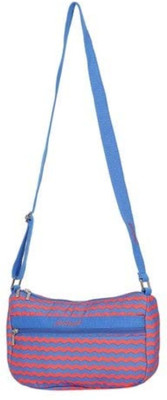 

Fastrack Women Casual Blue, Pink Canvas Sling Bag