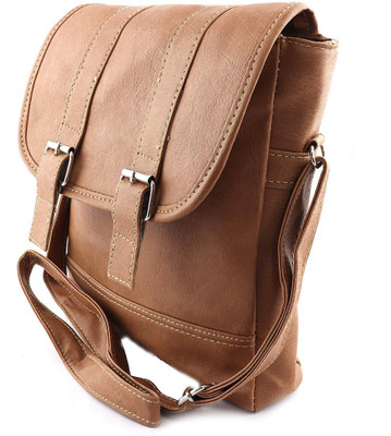 

T Square Women Casual Brown Rexine Sling Bag