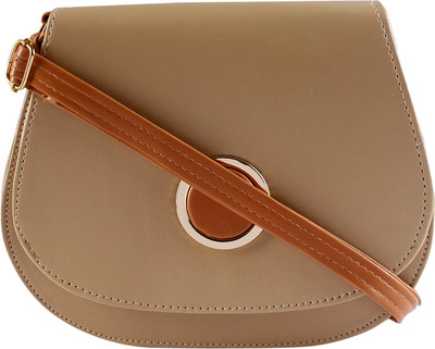 

Kojar Women Casual Beige Leatherette Sling Bag