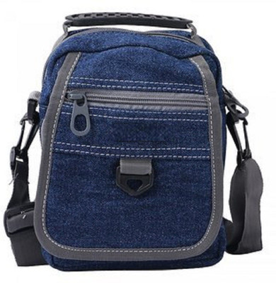 

VAMIKA Men Casual Blue Denim Sling Bag