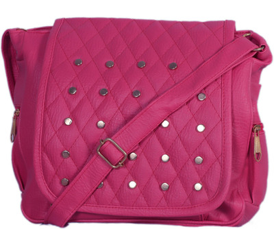 

Lizzu collection Women Casual Pink PU Sling Bag