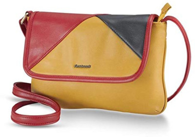 

Fastrack Women Casual Yellow Genuine Leather Sling Bag