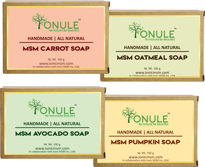 

Ionule Combo pack of Carrot, Oatmeal, Avocado and Pumpkin Soaps(400 g, Pack of 4)