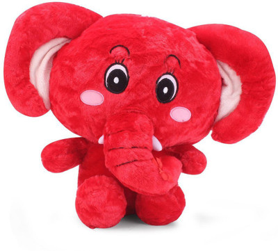 

Unicorn Stuffed Animal Elephant Soft Toy - 13 cm(Red)