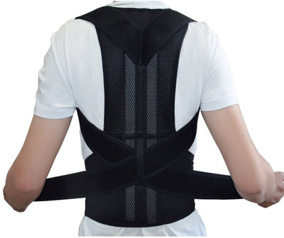 

Online World Adjustable Back Posture Corrector (Waist Size 28"-31" inches) Back Support (, Black