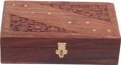 

the rajasthani art Jewelry Box half open Vanity Box(Brown)