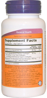 

Now Foods Now Foods, UC-II Joint Health, Undenatured Type II Collagen 120 Veg Capsules(120 No)