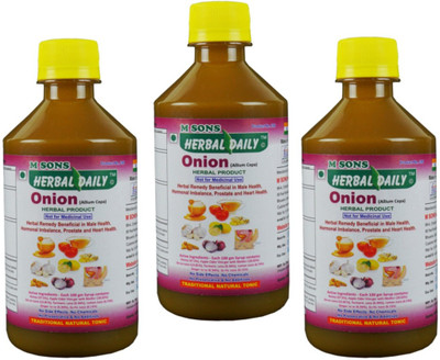 

M SONS Herbal daily Onion Pack 3 Balanced Harmonious Health & UTI 400ml×3(1200 ml)
