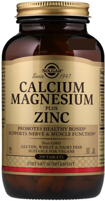 

Solgar Solgar, Calcium Magnesium Plus Zinc, 250 Tablets(250 No)