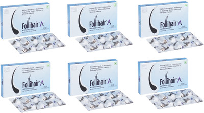 

Abbott Follihair ®- A With Natural Extracts, L- Methionine, L- Cysteine& Biotin 10000 Mcg(60 No)