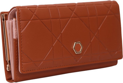 

Quickk Women Brown Artificial Leather Wrist Wallet(5 Card Slots)