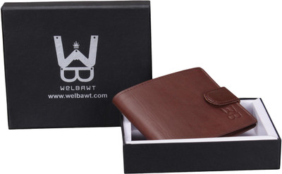 

WELBAWT Men Brown Genuine Leather Money Clip(4 Card Slots), Black