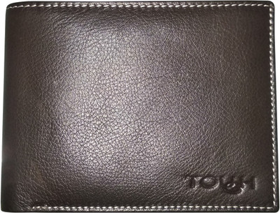 

TOUGH Men Brown Genuine Leather Wallet(7 Card Slots)