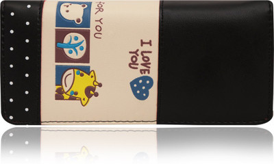 

Quickk Women Black Artificial Leather Wallet(5 Card Slots)