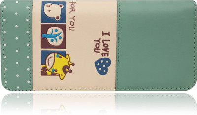 

Quickk Women Casual Green, Beige Artificial Leather Wallet(5 Card Slots), Light green
