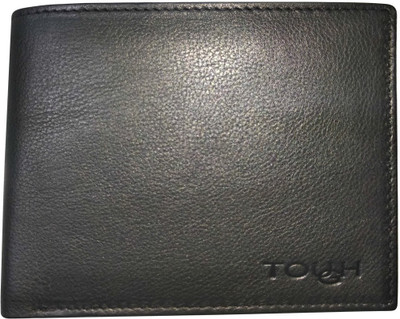 

TOUGH Men Black Genuine Leather Wallet(7 Card Slots)
