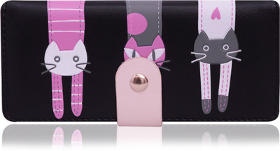 

Quickk Women Black Artificial Leather Wallet(5 Card Slots)