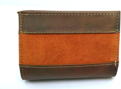

HKS Men Multicolor Genuine Leather Wallet(4 Card Slots), Natural brown