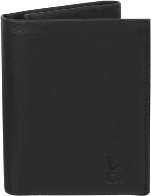 

WELBAWT Men Black Genuine Leather Wallet(4 Card Slots)