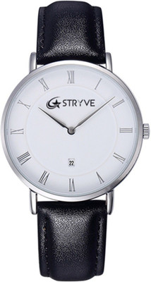 

STRYVE AquaStryveSlim002 Stryve Ultra thin 7mm 3ATM Waterproof Japan Movement Leather Strap Luxury Men and Women Wristwatches- WHITE Watch - For Men & Women