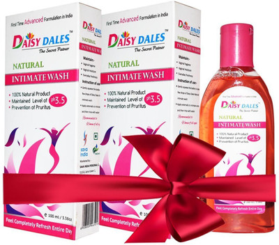 

Daisy Dales 100% Ayurvedic Intimate Wash with PH 3.5 Balanced for Women 100ml (Pack of 2) Intimate Wash(200 ml, Pack of 2)