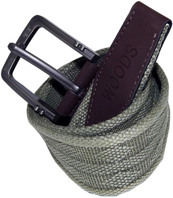 

global cotton Men & Women Casual Grey Canvas Belt, Blue