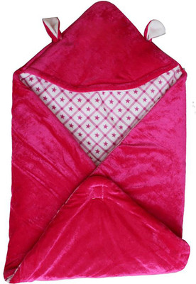 

sunitta Plain  Hooded Baby Blanket(Polyester, Pink