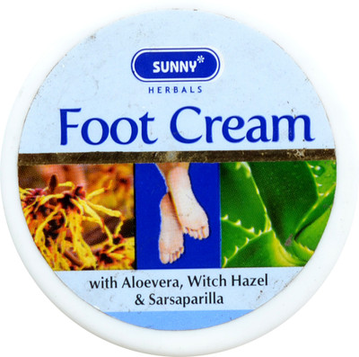 

SUNNYHERBALS FOOT CREAM WITH ALOEVERA,WITCH HAZEL & SARSAPARILLA-MOISTURIZES & EXFOLIATES ROUGH DRY SKIN(PACK OF 2)(200 g)
