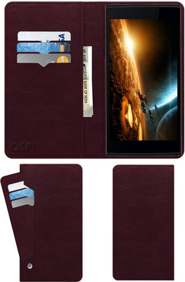 ACM Flip Cover for Micromax Canvas Play 4g Q469(Maroon, Cases with Holder, Pack of: 1)