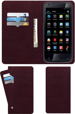 ACM Flip Cover for Iball Andi 4.5q(Maroon, Cases with Holder, Pack of: 1)