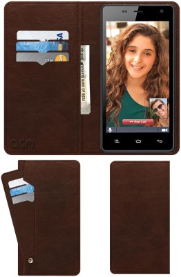 ACM Flip Cover for Celkon Campus Prime(Brown, Cases with Holder, Pack of: 1)