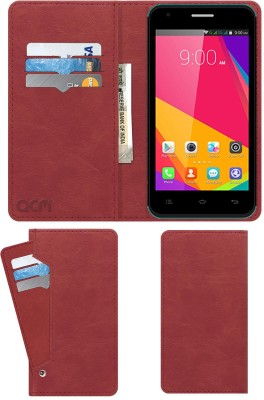 ACM Flip Cover for Celkon Millennia Q452(Brown, Cases with Holder, Pack of: 1)