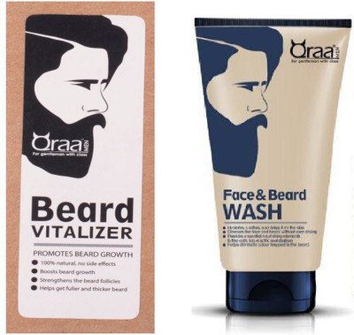 

Qraa Beard Vitalizer 30ml + Face and Beard wash 100gm(Set of 2)