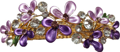 

Utopian Enamel and Crystal Hair Clip(Purple)